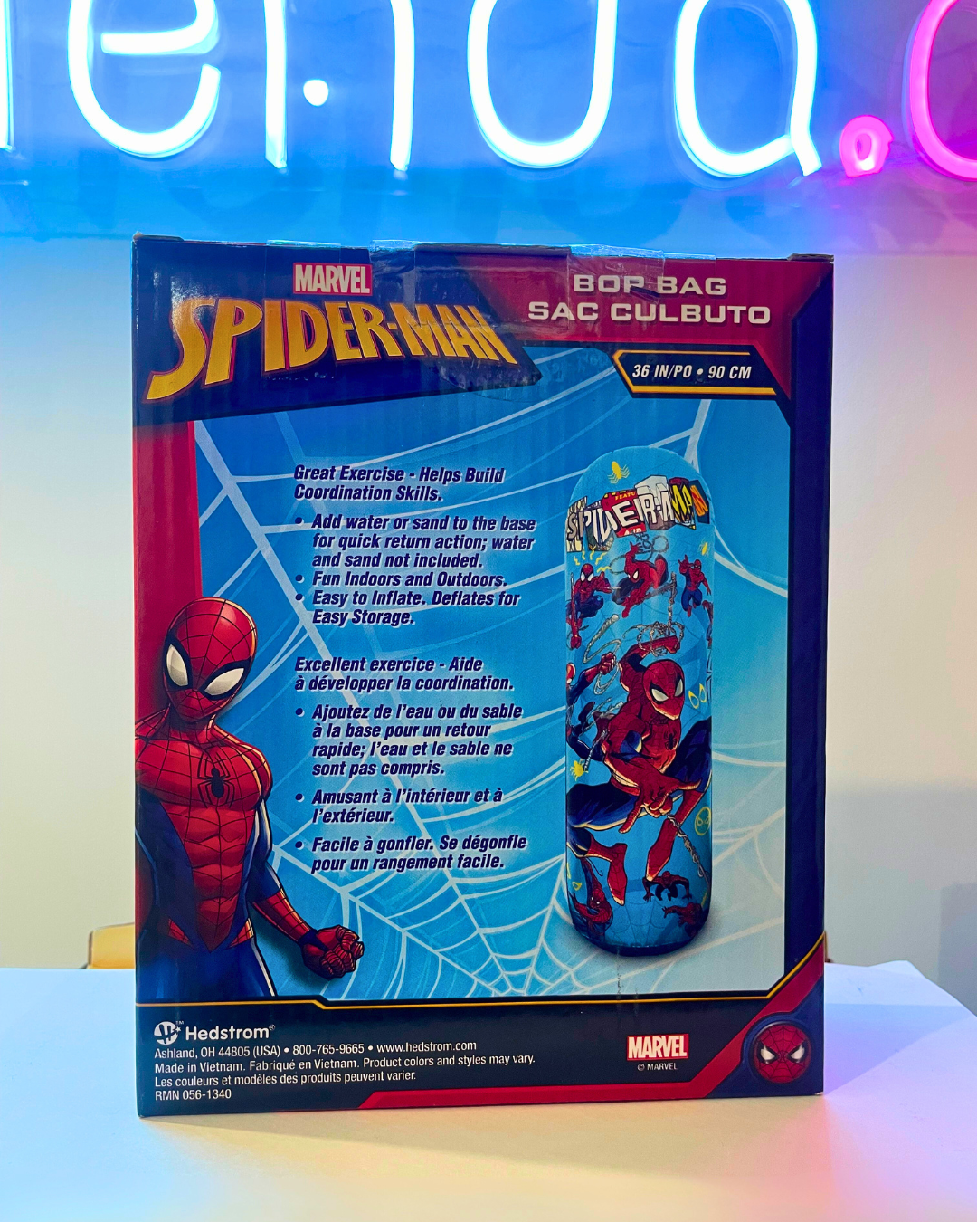 .Geekienda -Bop bag Saco de boxeo de Spiderman - Marvel programas infantiles