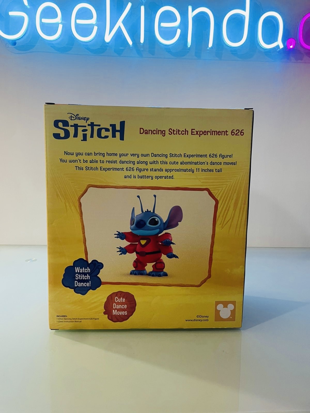 .Geekienda - figura de stitch experimento 626 con movimiento - Disney programas infantiles