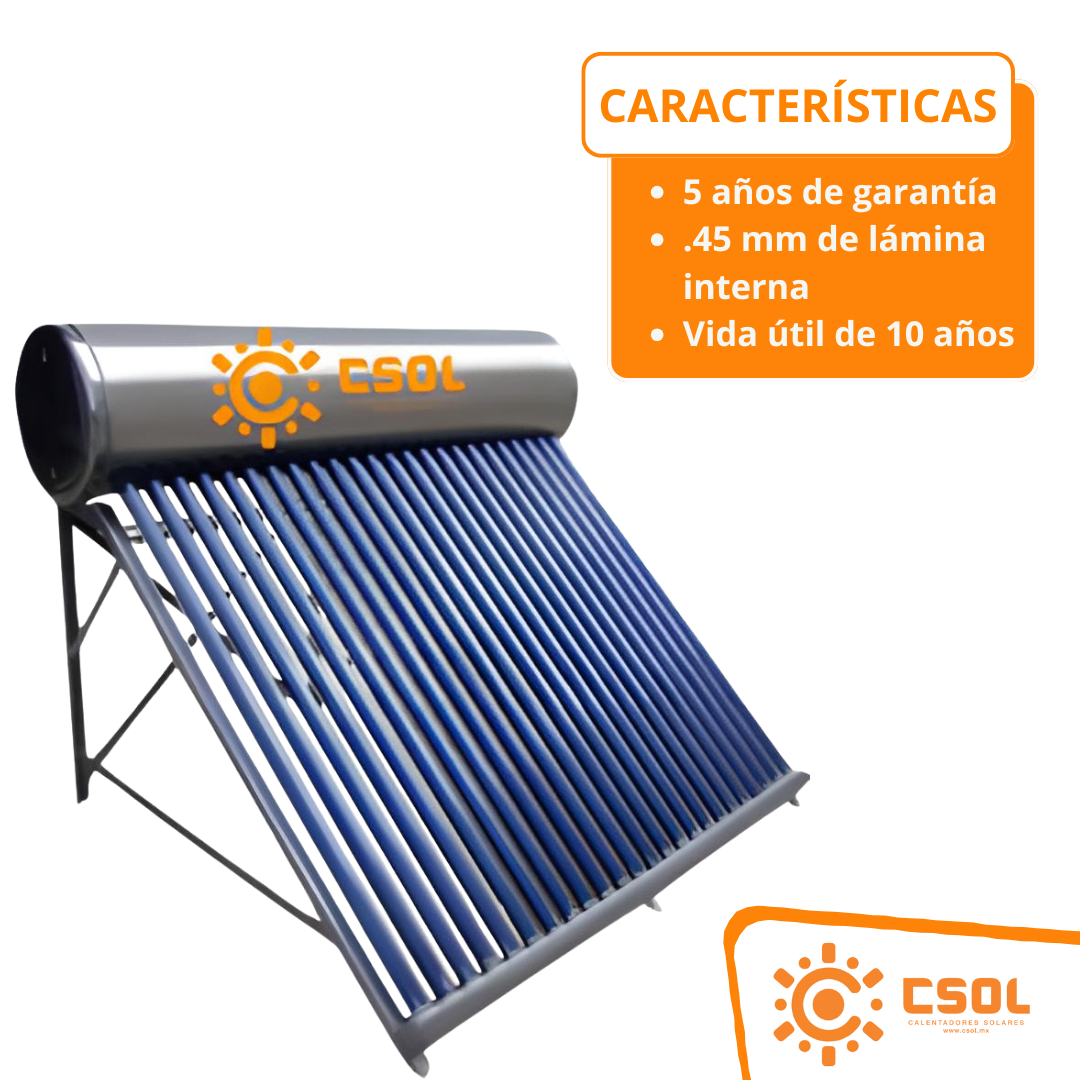 Calentador Solar CSOL 10 tubos