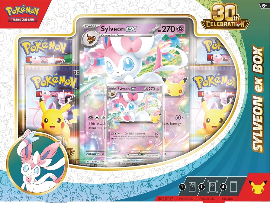 .Geekienda - cartas coleccionables Pokémon TCG: 30TH Celebration (Sylveon EX O Greninja EX SE ENVÍA Aleatorio) (en inglés)