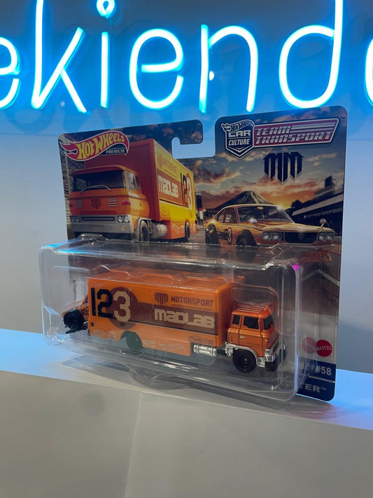 .Geekienda - Hotwheels car culture team transport mad lab Mike Mazda RX3 GT no 58