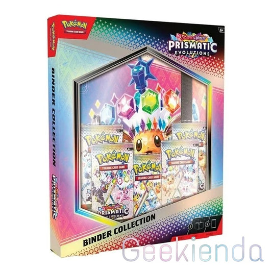 .Geekienda - cartas coleccionables pokémon TCG binder collection álbum de colección prismatic evolutions scarlet and violet en inglés - anime